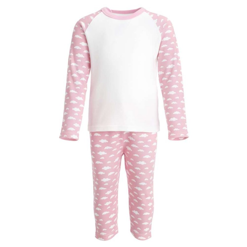 Children s Pink Cloud Print Pyjama Set Lorose Wholesale