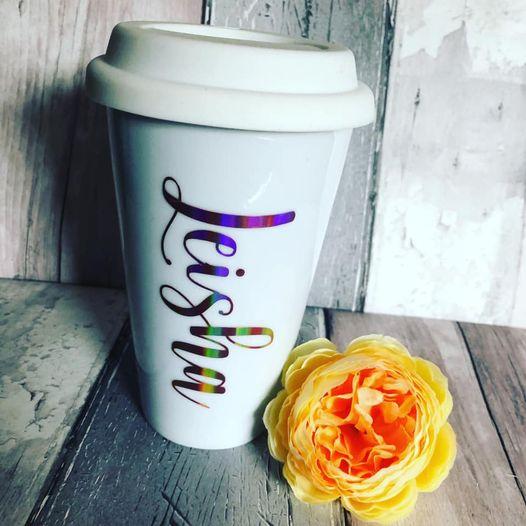 Ceramic Travel Mug with Silicone Lid