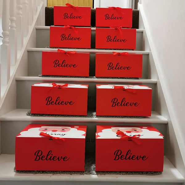 Santa Christmas Box red