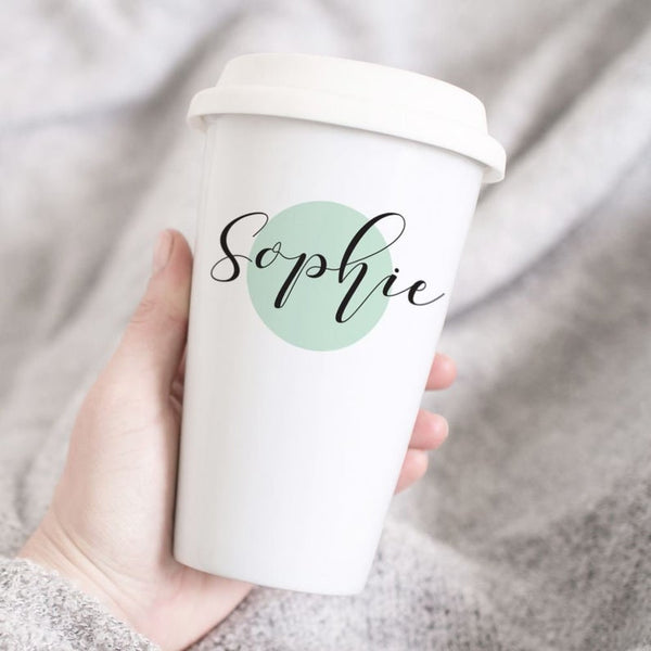 Ceramic Travel Mug with Silicone Lid