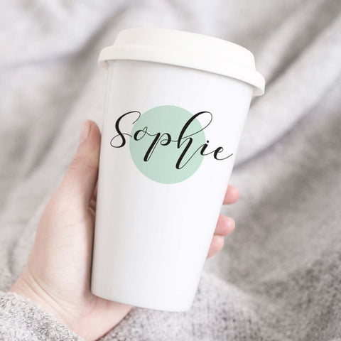 Ceramic Travel Mug with Silicone Lid