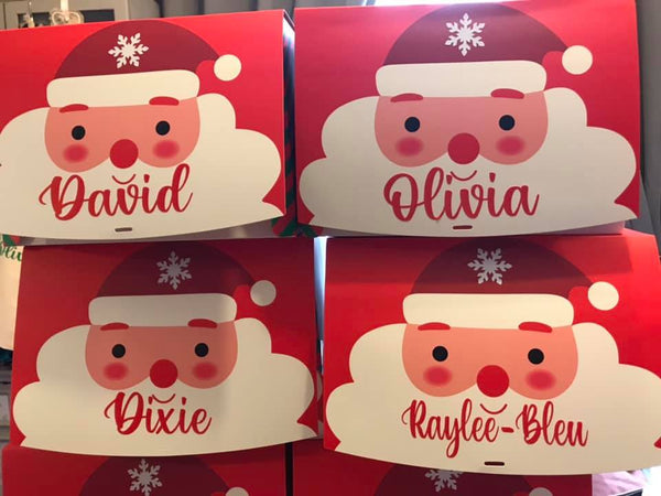 Santa Christmas Box red