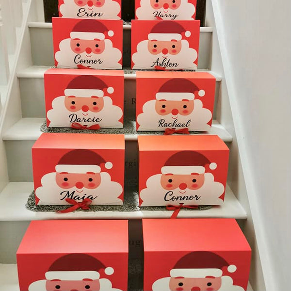 Santa Christmas Box red