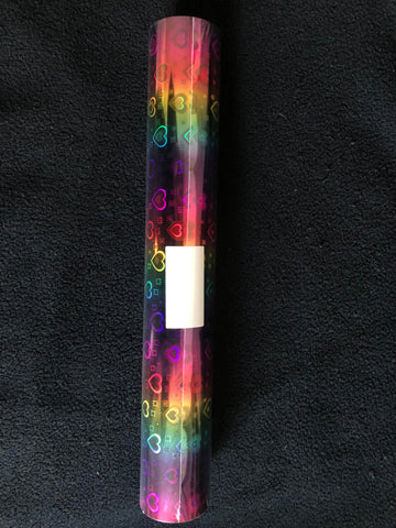 Rainbow Holo Heart Vinyl