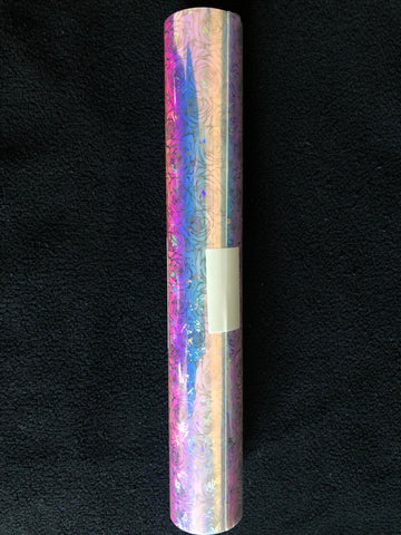 Holographic Rainbow White Flower Vinyl