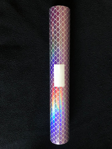 Fish-Scale Holographic Light Purple Vinyl